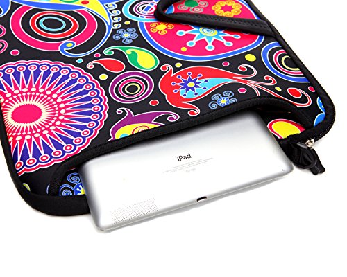 14-Inch Laptop Shoulder Bag Sleeve Case With Handle For 13" 13.3" 14" 14.1" Netbook/Macbook Air Pro (Classic Colourful) #TOP3