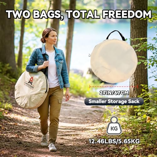 Carpa deportiva pop up para 4 personas beige miniatura 5