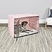 MidWest Homes for Pets Intermediate Dog Crate Cover Featuring Teflon Fabric Protector, Poly-Cotton Privacy Kennel Cover Fits Most 36-Inch Crates, Pink Designer Print, Machine Washable, Reduces Barking
