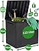 Ondis24 City cube Kissenbox Balkonbox Poolbox Paketbox abschließbar mit Deckel regensicher Sitzwürfel (Anthrazit, 113 Liter)