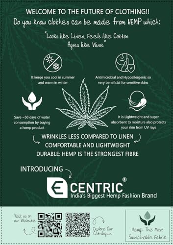 Image of Ecentric eco-Friendly Hemp Men Comfortable Solid Lounge Pants| Antimicrobial|UV Resistance|Casual wear Track Pant /Pyjama for max Comfort with Pocket 2