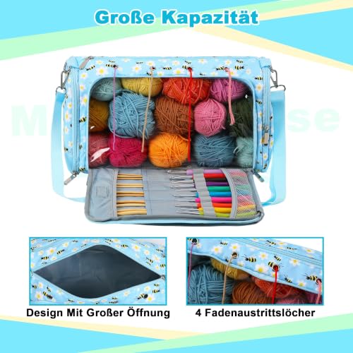 JOZEA Handarbeitstasche Honeybee – Garn-Organizer für Häkeln & Stricken – Bild 5