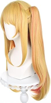 HIROAKIYA Ruby Hoshino Cosplay Wig, Oshi no Ko Cosplay Ruby Hoshino Wig Clip Ponytail with Wig Cap