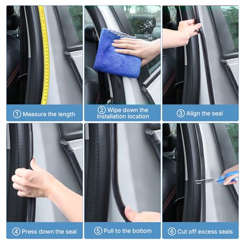 Image of Automotive Weather Stripping 39FT - EPDM Rubber Edge Trim Car Door Seal Strip 0.55 inch Push-On Gasket with Top Bulb for Car Door Bus Camper RV Boat Truck and Home Applications, Fits 1 /16 inch to 2 /25 inch Edge