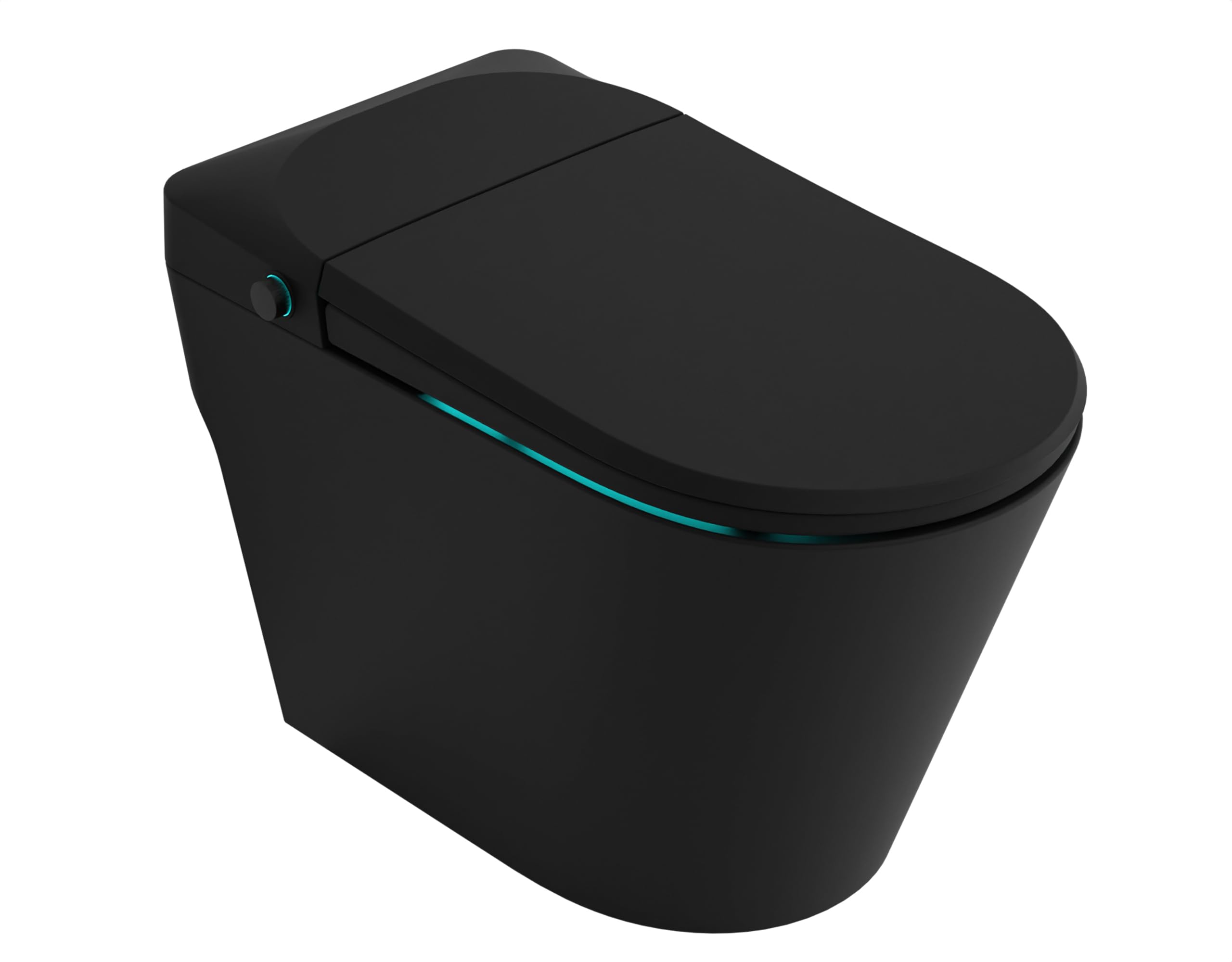 ANZZI ENVO Echo Elongated Smart Toilet Bidet in Matte Black with Auto Open, Auto Close, Auto Flush, Heated Seat, Voice Commands, and Wifi Controls | TL-STFF950WIFI-MB