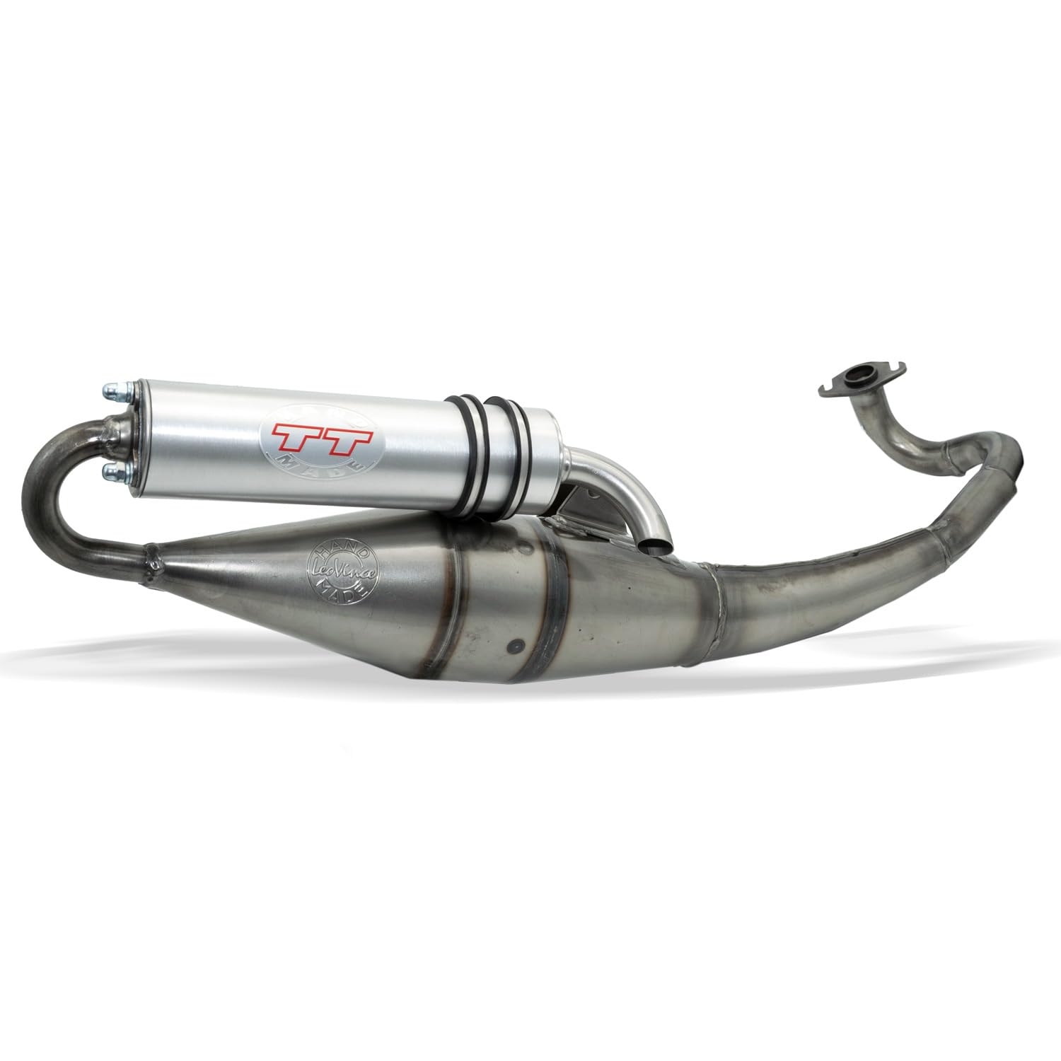 Auspuffanlage LeoVince Handmade TT für Peugeot JetForce 50 TDSI/C-Tech/Ludix Blaster/One/Speedfight, mit E-Prüfzeichen