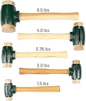 Vista 2 de Garland - Martillo de cuero crudo con cabeza dividida, 6.5 libras