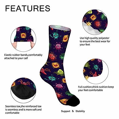 Image of Pehede Socks Mens Fun Dress Socks for Women Funny Novelty Crazy Design Socks