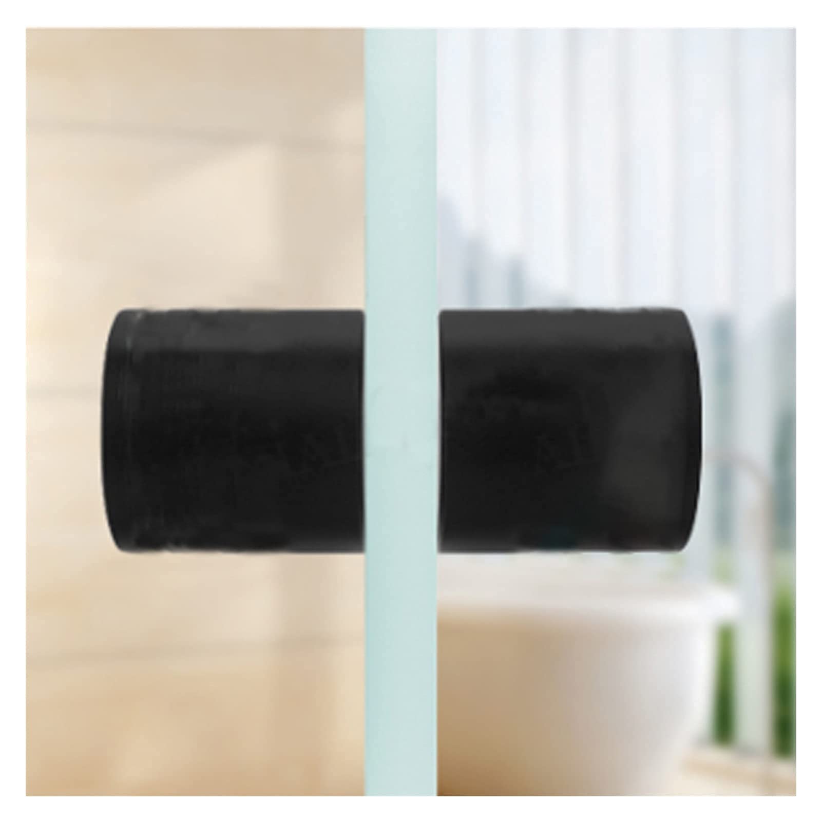 Poignée de douche en verre noire en acier inoxydable antirouille pour salle de bain moderne