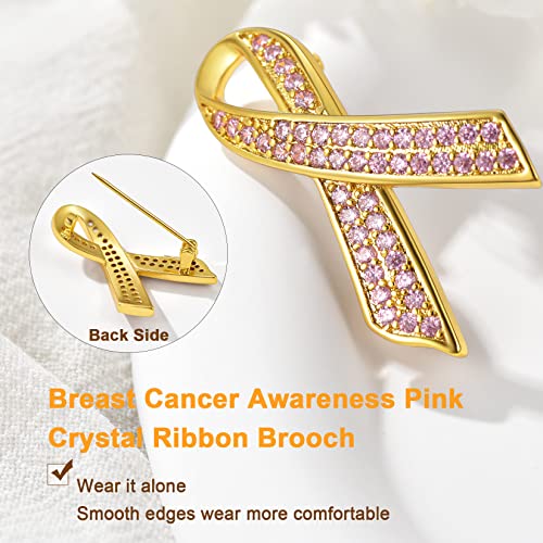 Image of U7 Brooches Jewelry for Women Men, Stainless Steel 18K Gold Plated Classic Feather /Flower /Tree of Life /Custom Photo /Breast Cancer Awareness Pink Ribbion Brooches and Pins for Wedding Dress or Party