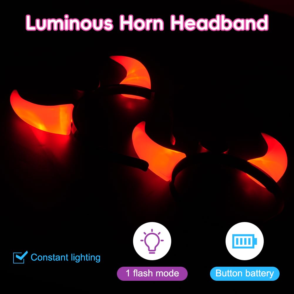 Alaoo 2PCS Devil Horns Head Band - Image 4