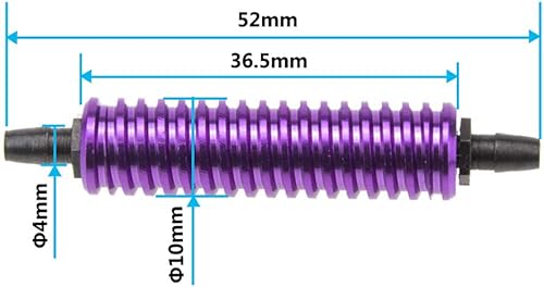 Miniatura 5 de ShareGoo - Refrigerador de aire de aluminio para tanque de combustible, refrigeración por presión trasera compatible con HPI HSP Redcat Traxxas