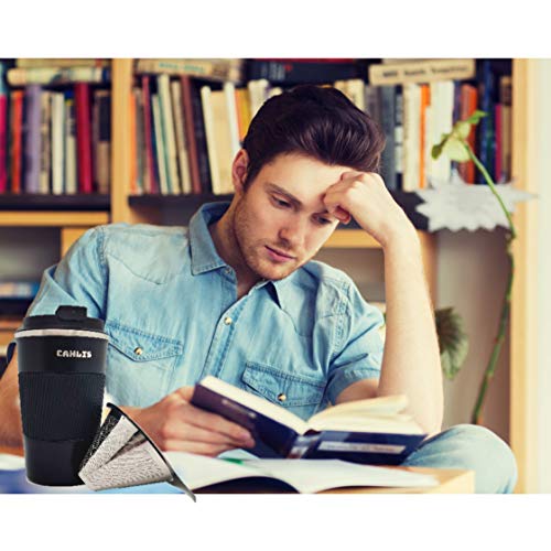 Pour Over Coffee Travel Mug - all-in-one Travel Coffee Maker and Thermal Cup - Vacuum Insulated Stainless Steel Cup with Paperless Filter Dripper (Black, 20 oz)