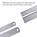 ZZTX Heavy Duty 100% Stainless Steel Ruler Set 12 Inch (30 CM) + 6 Inch (15 CM) Metal Rulers Kit - Perfect Straight Edge for Easy Measurements