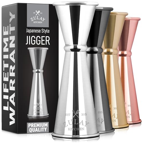 Zulay Premium Japanese-Style Cocktail Jigger &ndash; 2 OZ 1 OZ Double Bartending Jigger...