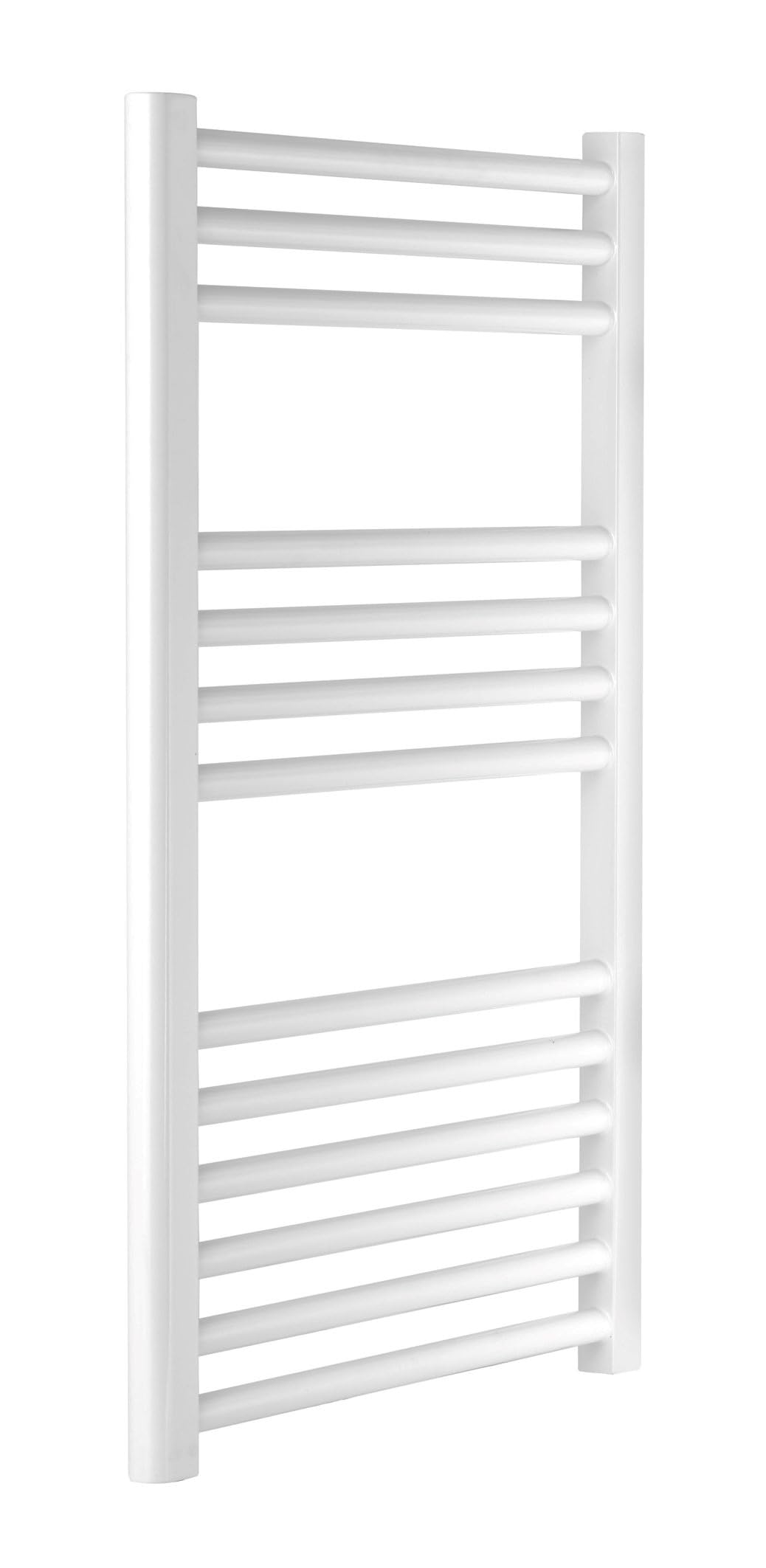 Greenedhouse Milano WHITE Straight Heated Towel Rail W500mm x H800mm Flat Central Heating Towel Radiator