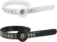 Vista 8 de Herramienta de medición de tamaño de anillo, herramienta de medición de tamaño de dedo reutilizable 1-17 EE. UU., tamaño de 2 piezas