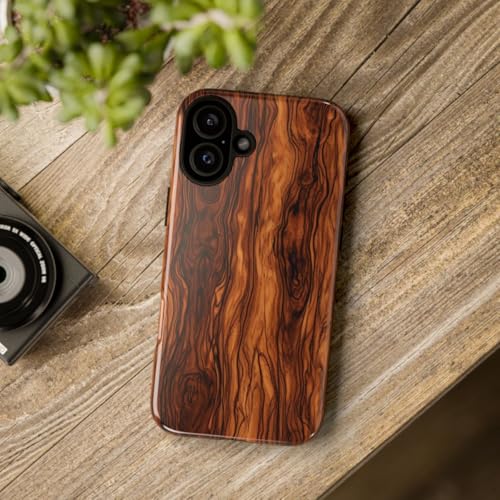 Coque rigide iPhone 16 Plus marron vernie à haute résistance
