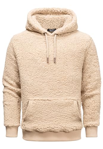 Amaci&Sons Herren Kapuzenpullover Teddyfell Teddy Sweatjacke Plüsch Hoodie...