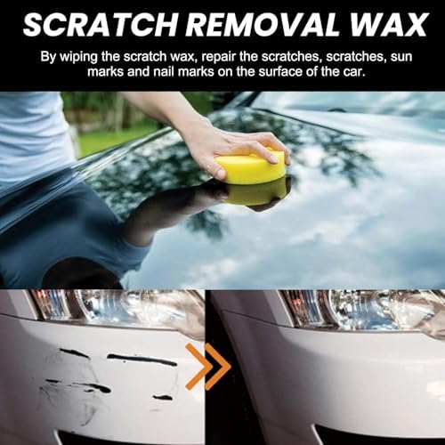 Car Scratch Remover for Vehicles, Deep Scratch Repair Paste with Polishing Wax,Wipe Sponge Car Paint Scratch Repair Polishing Wax for Deep Scratches (1pcs) - 5