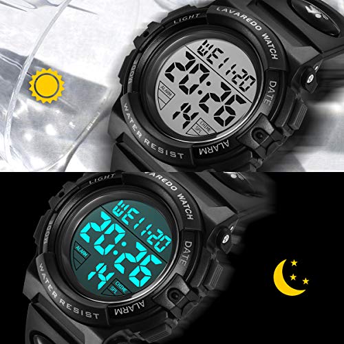 Image of Kids Watch,Boys Watch for 3-15 Year Old Boys,Digital Sport Outdoor Multifunctional Chronograph LED 50 M Waterproof Alarm Calendar Analog Watch for Children with Silicone Band,Kids Gift
