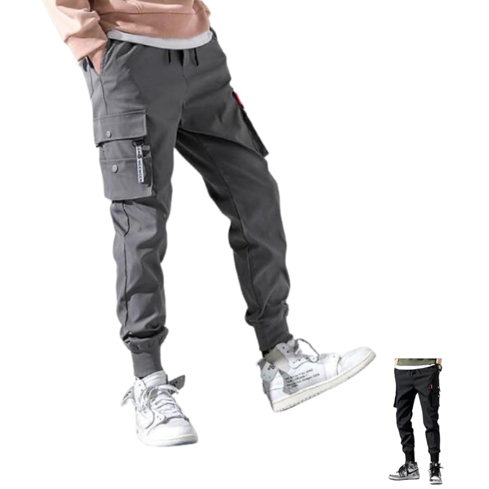 khoki ブラックカーゴパンツ 多ポケット マルチポケットカーゴパンツ DPB70024 – CRAMMY