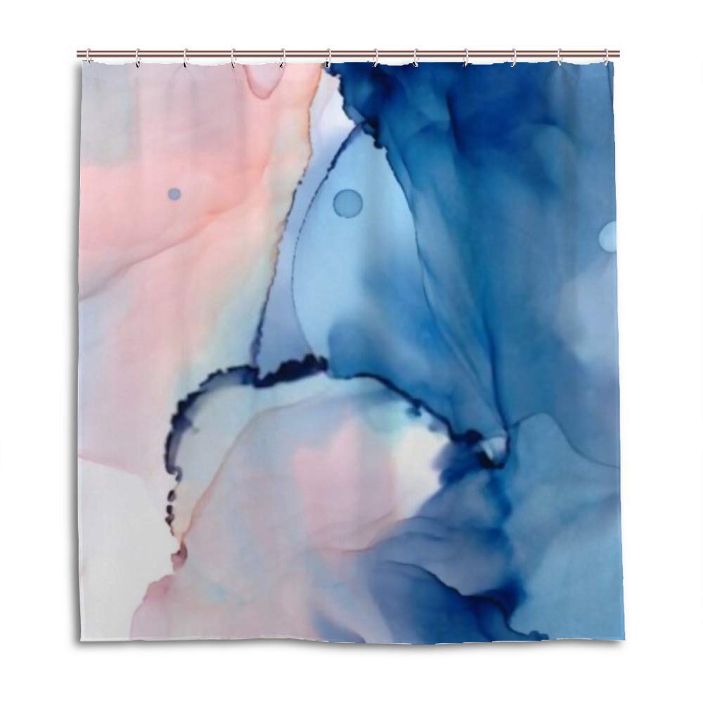 Rideau de douche aquarelle rose CHEHONG pour transformer l'ambiance de votre salle de bain