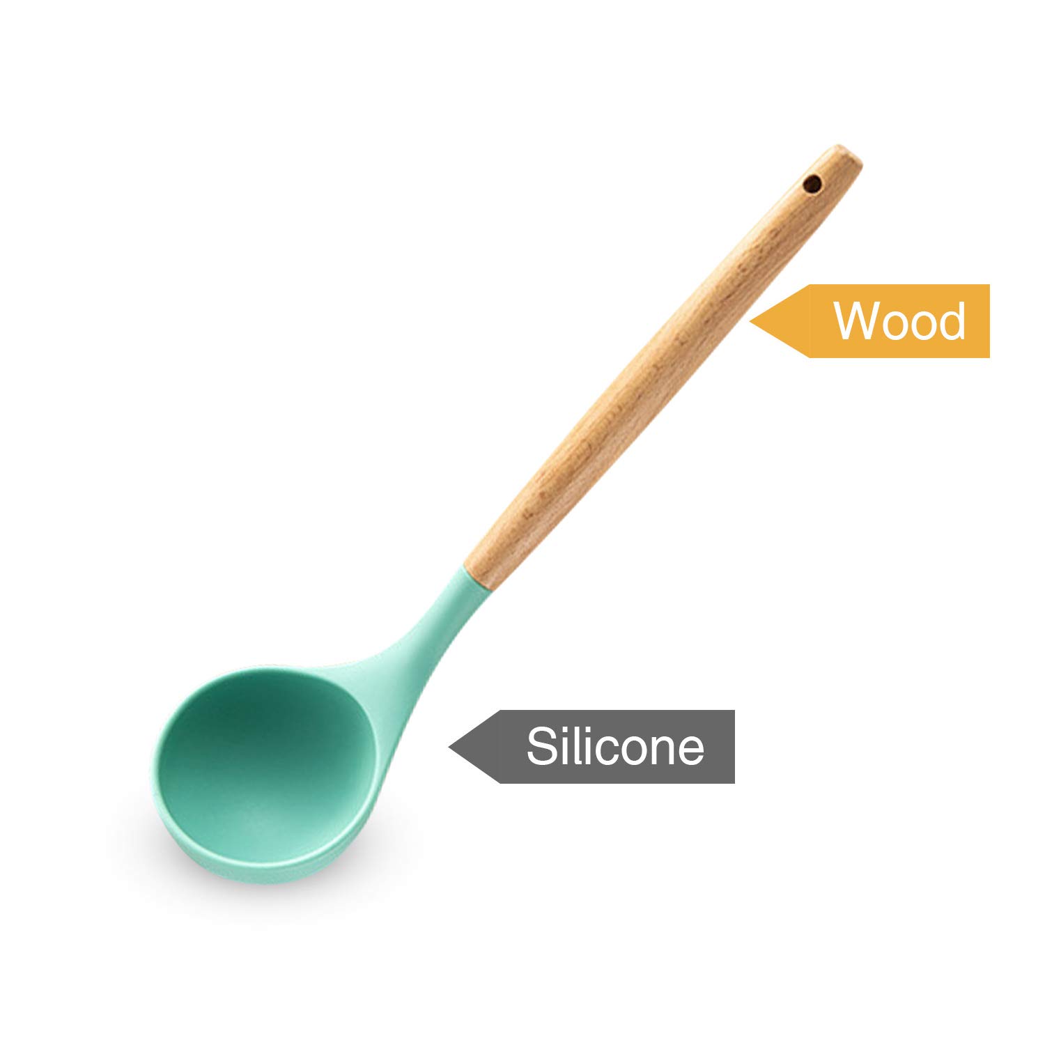 Set Composto Utensili Cucina in Silicone da 11 pz Antiaderente Cucina Cottura Resistente al Calore, Rosa