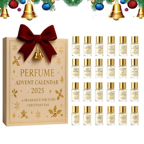 Parfüm Adventskalender 2025, 24 Tage Mini Düfte Set, Premium Urlaub Countdown Geschenkset, Reisegröße Premium Urlaub Countdown Geschenkset