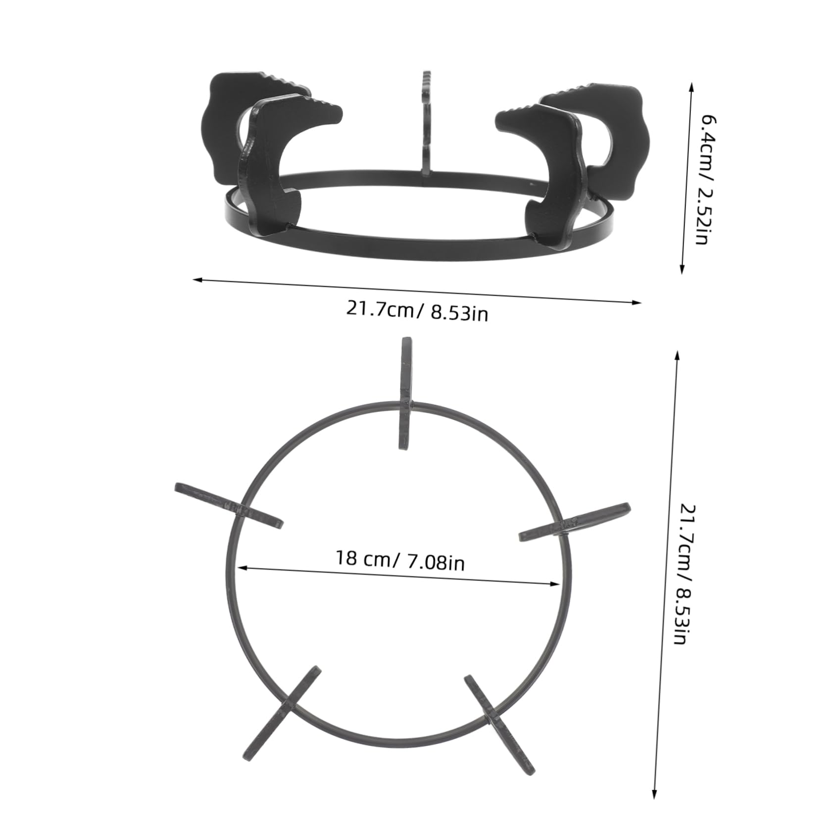 Cabilock Gas Stove Bracket Non Slip Pot Support Iron Rack for Wok Cooking Easy to Clean Kitchen Accessory for Gas Burners and Stoves