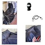 Compatible con Piaggio SFERA 50 Cubre PIERNAS DE Nylon para Scooter para Llevar Manta TÉRMICA Impermeable Acolchado Interior DE Polar Negro PARANNANZA