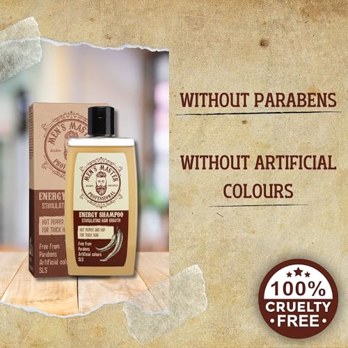 Men's Master Stimulating Shampoo for Men | Enriched with Red Chile, Caffeine and Hops | Hair Stimulating | Fresh and Masculine Scent | Paraben Free | Moisturizing | Strengthening Shampoo | 260 ML - Image 5
