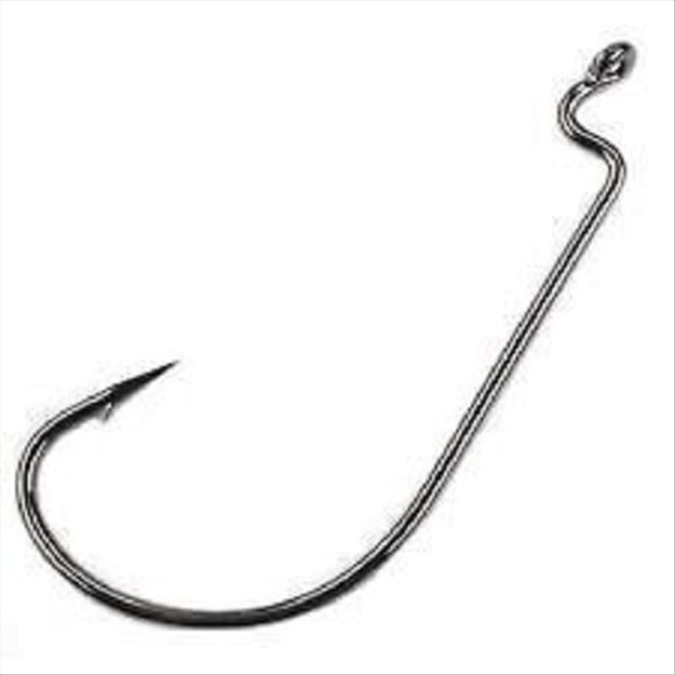 Mustad 37177 Megabite Widegap Fishing Hook – Black Nickel, Size 4/0, Offset Shank