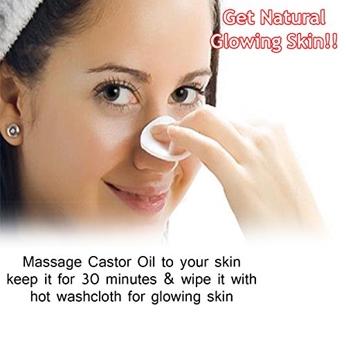 Image of KAZIMA Cold Pressed Extra Virgin Castor Oil for Hair Growth | Moisturizes Skin and Reduces Wrinkles | 100% Pure Castor Oil Cold Pressed for Skin and Hair | 100 ml