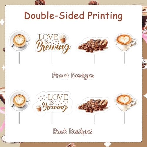 Décorations pour cupcakes café Love Is Brewing indispensables pour buffet EVJF - 6