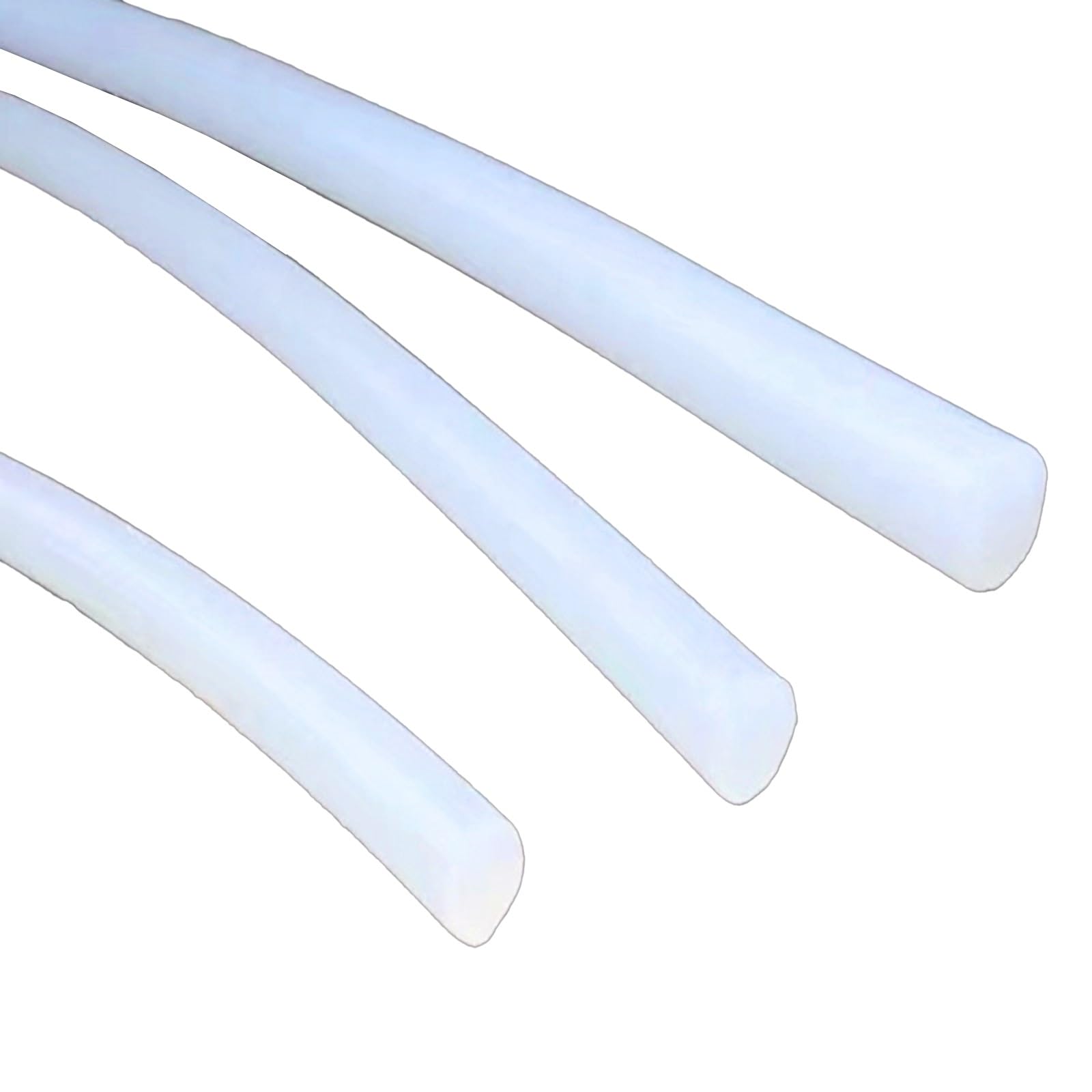 FUWQEPA Solid Silicone Cord 1M Dia 1mm-32mm White Rubber Gasket Trim Seal Strips O Ring High Temperature Waterproof(Diameter 9mm x1M)