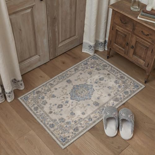 Alfombra de área GENIMO 5x7 Boho vintage lavable miniatura 4