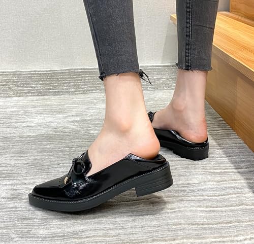 Image of Classic Women's Chunky Loafers Platform Comfortable Slip-On Dressy Business Casual Shoes with Fringe