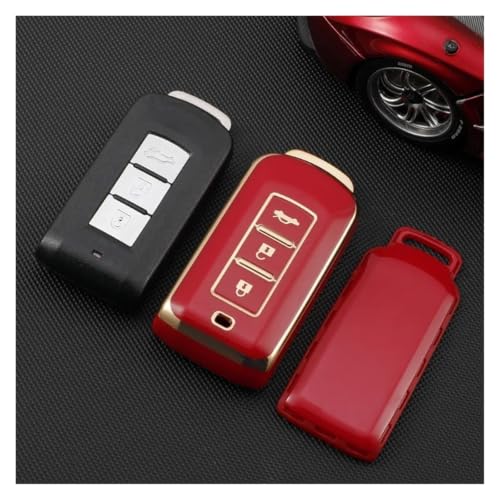 Funda para llave para Lancer y Outlander con acabado elegante gris 3