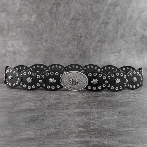 Oval Discs Grommet Belt Chain For Dress Chain Belt For Women Waist Chain Belt Carving Waist Chain Western Belt4