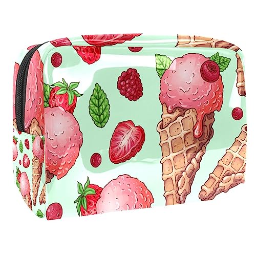 Sac de maquillage à main fraise cadeau anniversaire original pour adolescente et femme