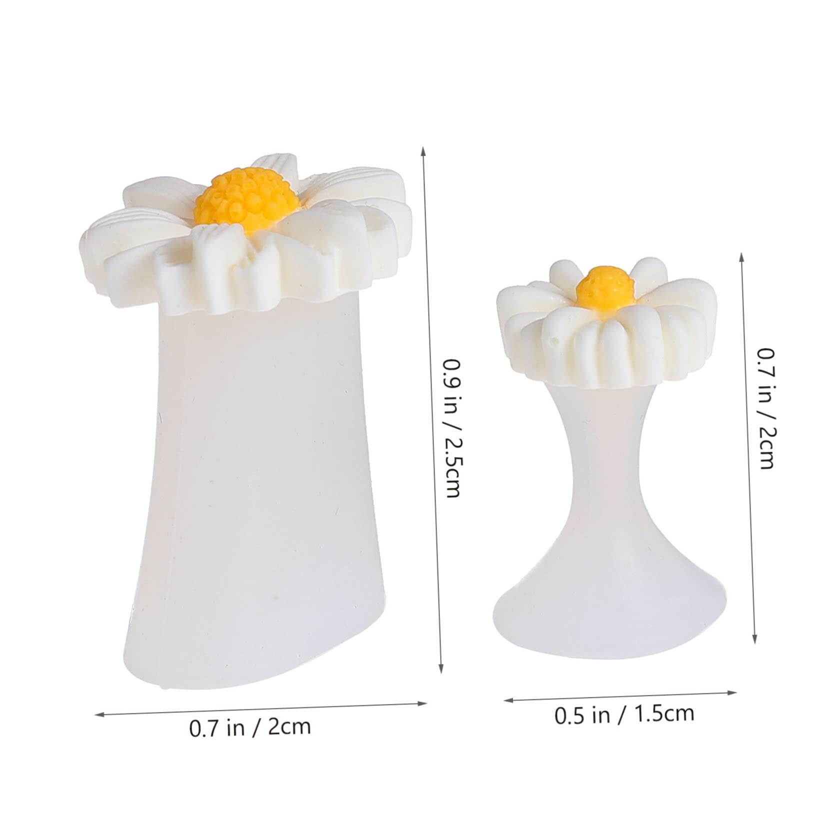 Mikinona Novel Toe Spacers 16 Pcs Small Daisy Toe Separators Silicone Perfect for Nail Decor