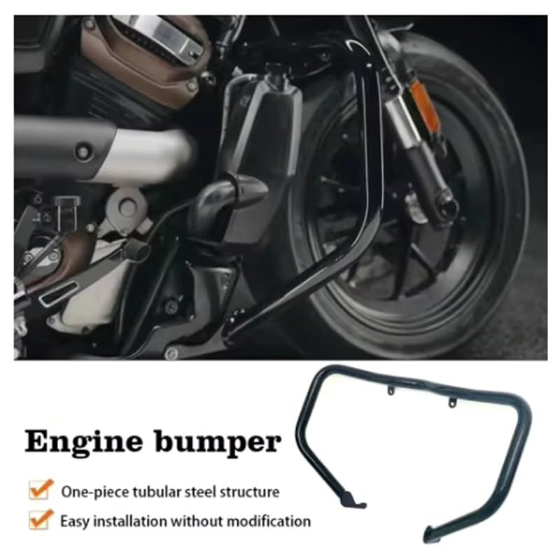 Garde-moteur avant noir brillant pour Sportster S RH1250S 2021-2022