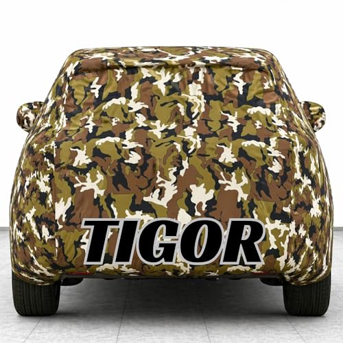 Image of Kings of Cover New Jungle 100% Waterproof Tigor Car Cover | Polyester Car Body Cover for Rain & Sun | UV Protection, Dustproof, Scratch Resistant, Windproof, Heat Resistant, Custom Fit