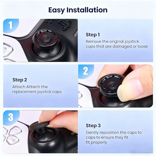 Image of 8 PCS Joystick Replacement Cap Thumb Grips for PS5 /PS4 Controller, Anti-Slip Thumbstick Replacement Parts,3D Analog Cap Replacement Parts
