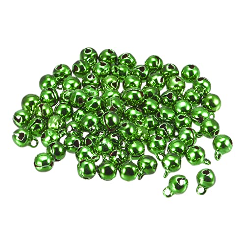 uxcell Jingle Bells, 1/4inch 48pcs Small Craft Bells for DIY Holiday Decoration, Musical Party, Home, Festival, Wedding, Green
