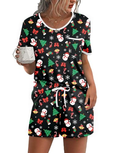 Image of Ekouaer Pajamas for Womens Set 2 Piece Soft Sleepwear, Chest Pocket