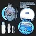 Contact Lens Case, OFONE Bling Stars Colored Contact Lens Holder Cute Contact Lens Travel Case with Remover Tool Mirror and Tweezers Contacts Container Storage Kit for Women and Girl (Blue)