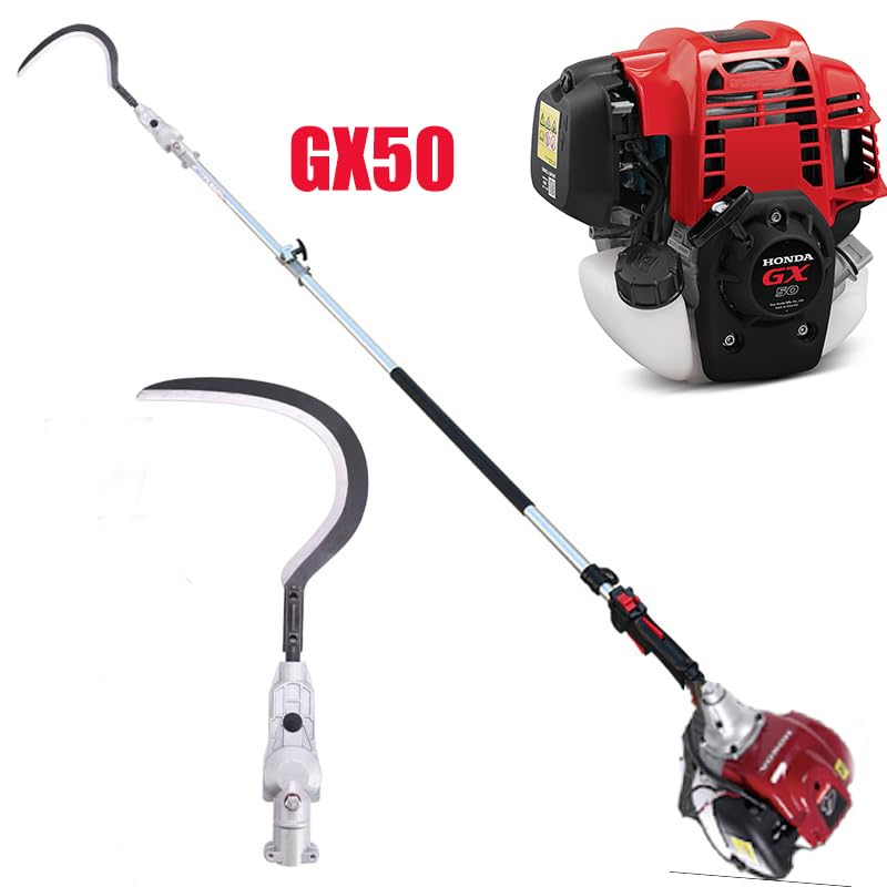 GX50 Gas 4 strokes palm tree hook brush remove weeding scythe sickle 66.9inches/1.7meter pole trimmer