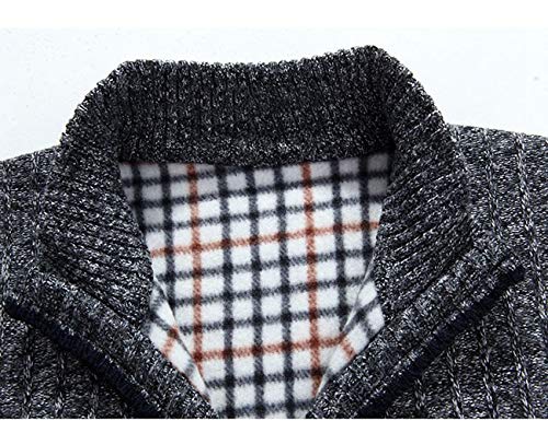 LemonGirl Mens Casual Slim Full Zip Knitted Sweater Vest with Pocked4